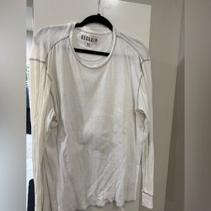 Reclaim Men’s White Heathered Thermal Long Sleeved Shirt